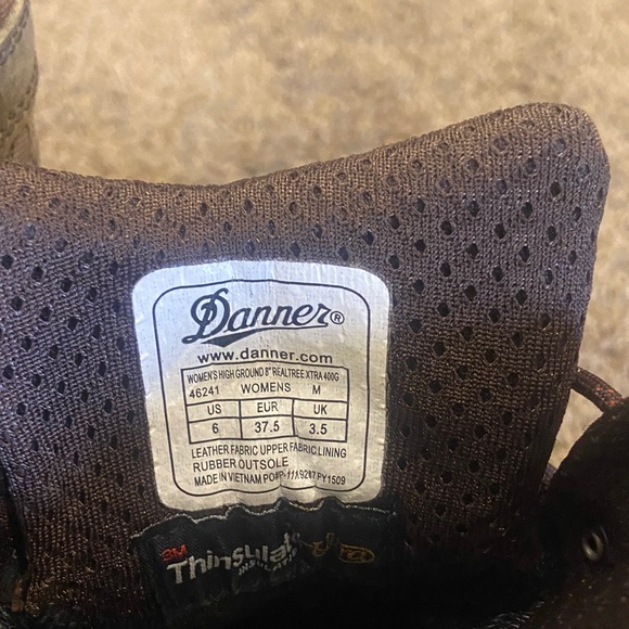 Danner Woodland Camo Boots with Brown Accents - Picture 2 of 4